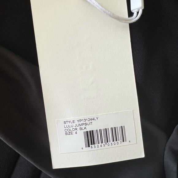 Likely Tie-Waist Jumpsuit NWT new in Black Size 4 Lulu Glam Pantsuit - Picture 7 of 7